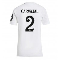 Camiseta Real Madrid Daniel Carvajal #2 Primera Equipación Replica 2024-25 para mujer mangas cortas